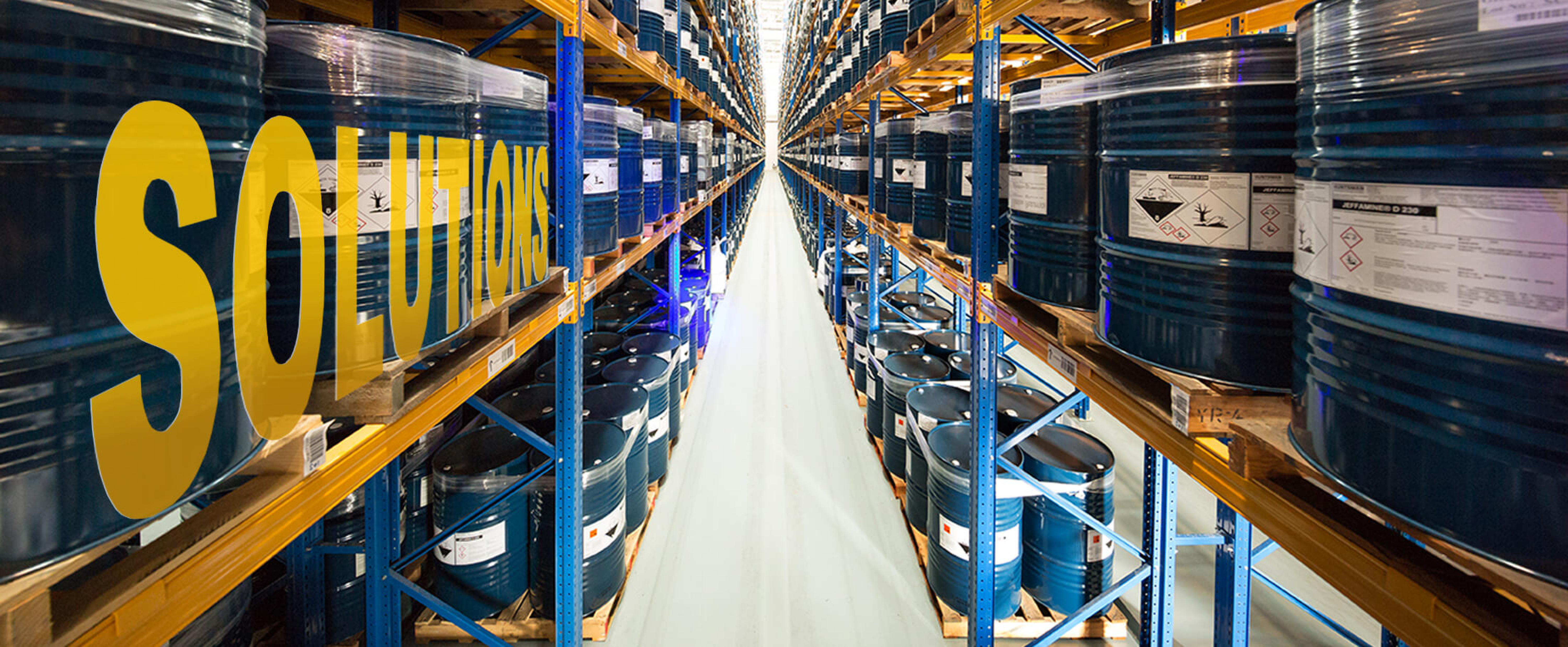 A high warehouse corridor