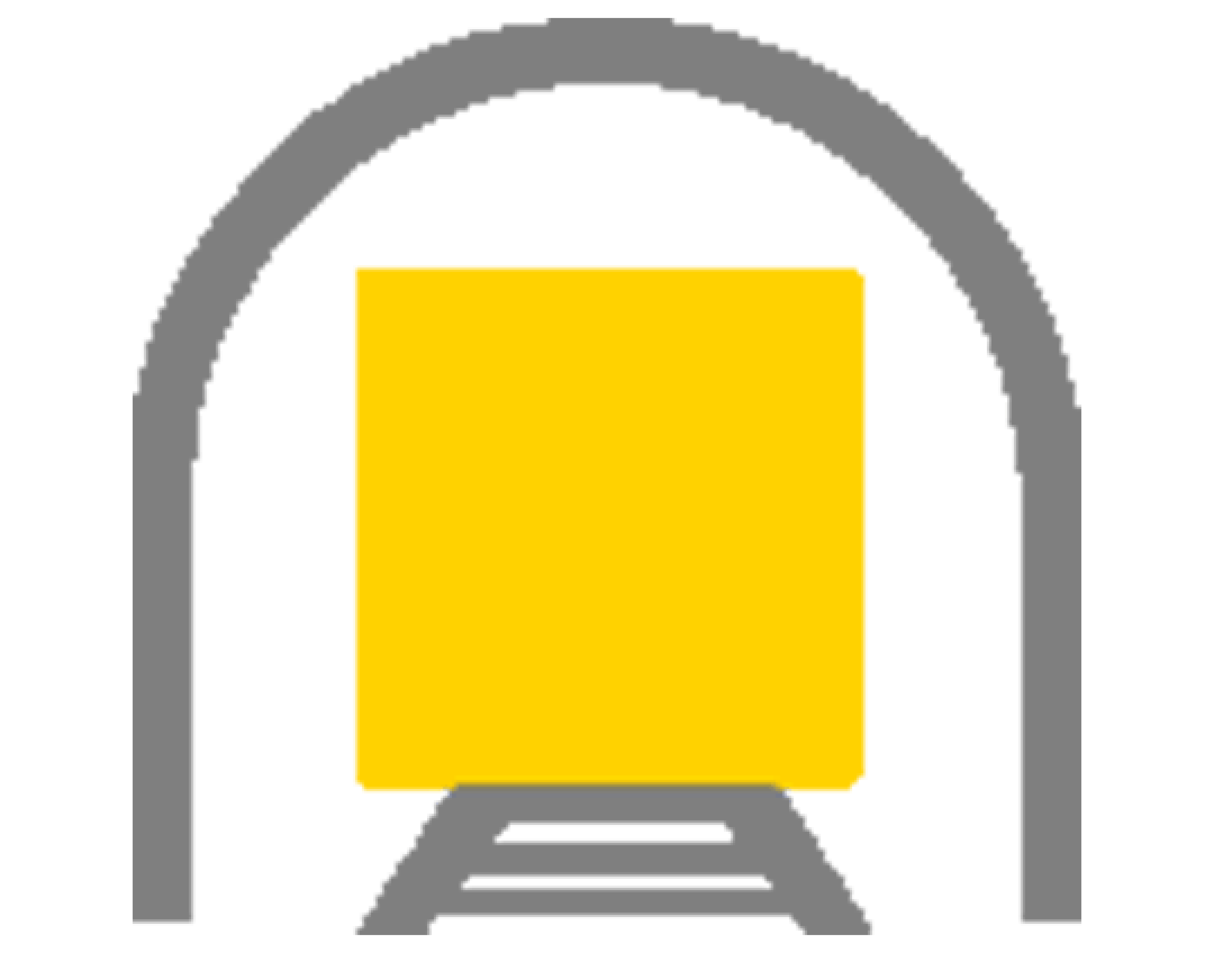 Icon of a cargo train in a tunnel