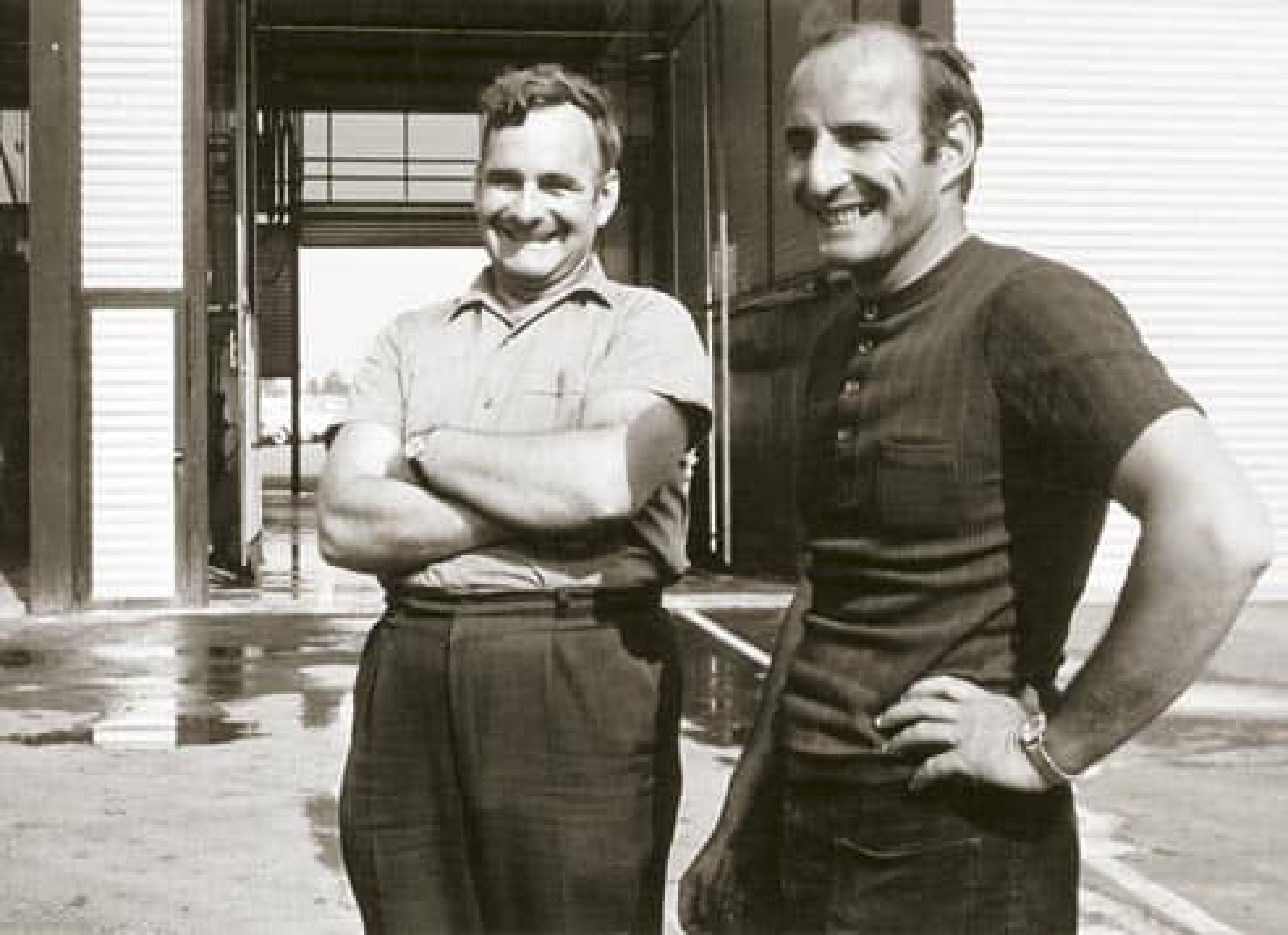Firmengründer Hans & Rolf Bertschi in schwarz und weiss