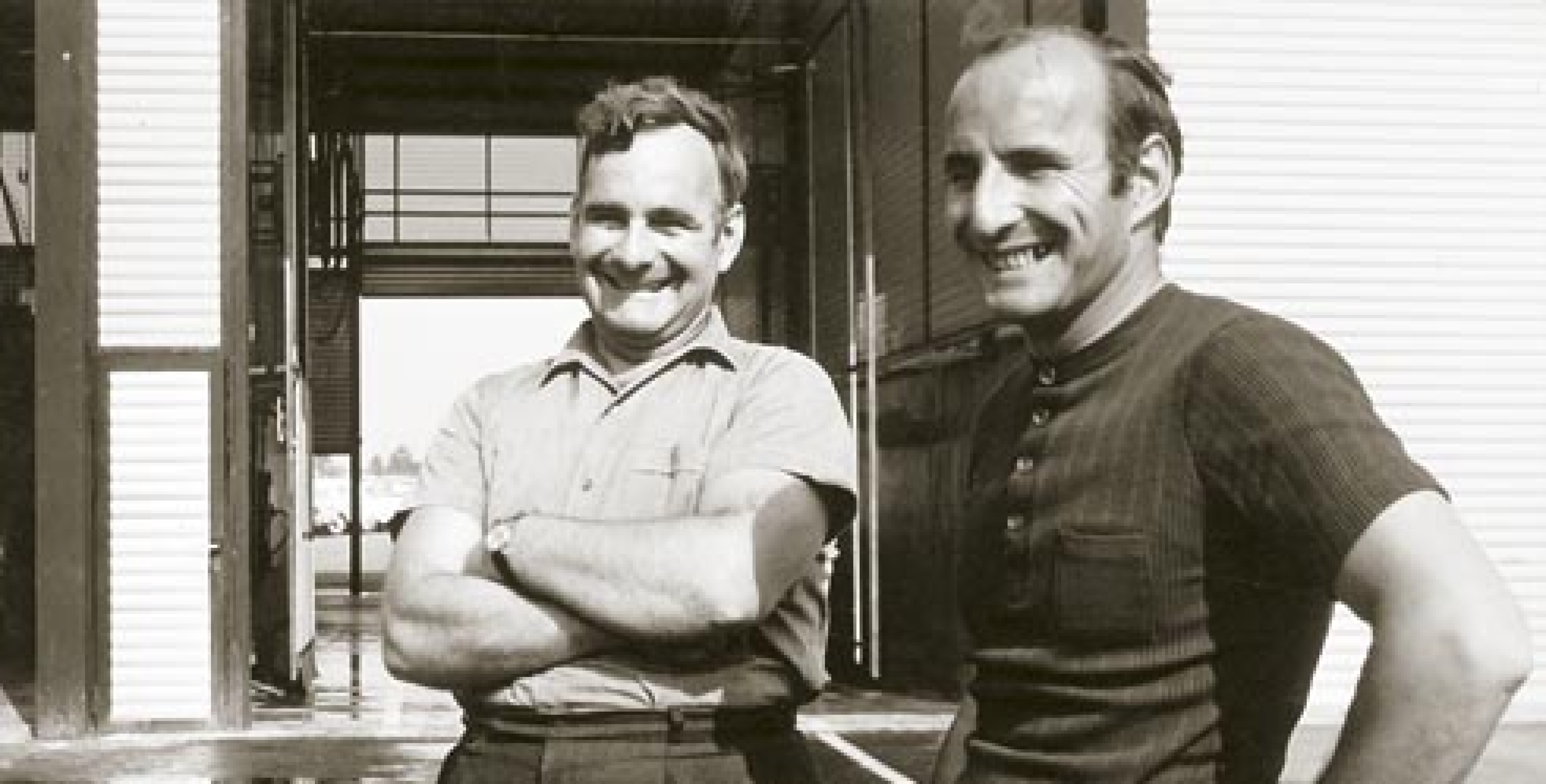 Hans and Rolf Bertschi in Black And White