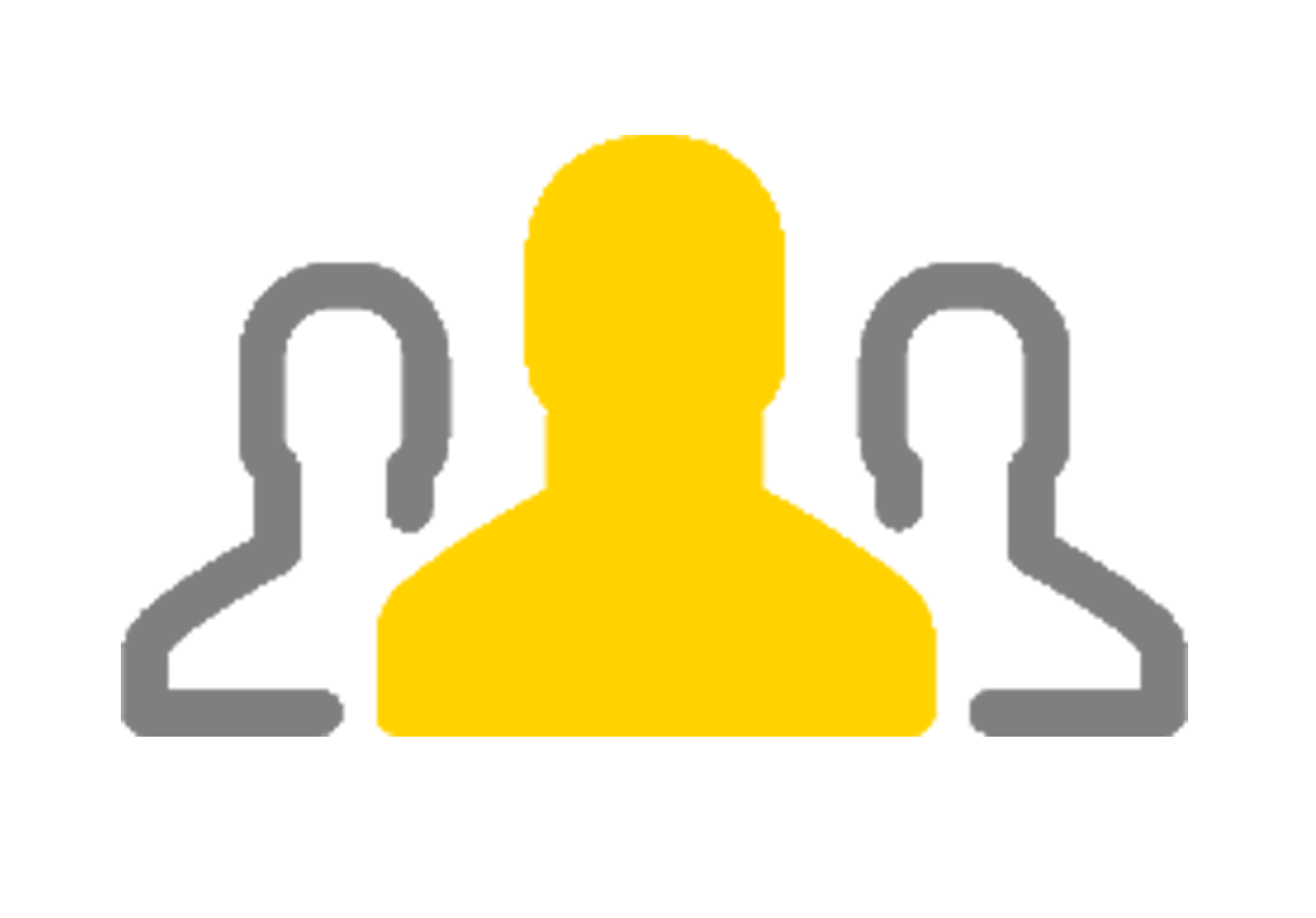An Icon of three people's upper bodies.