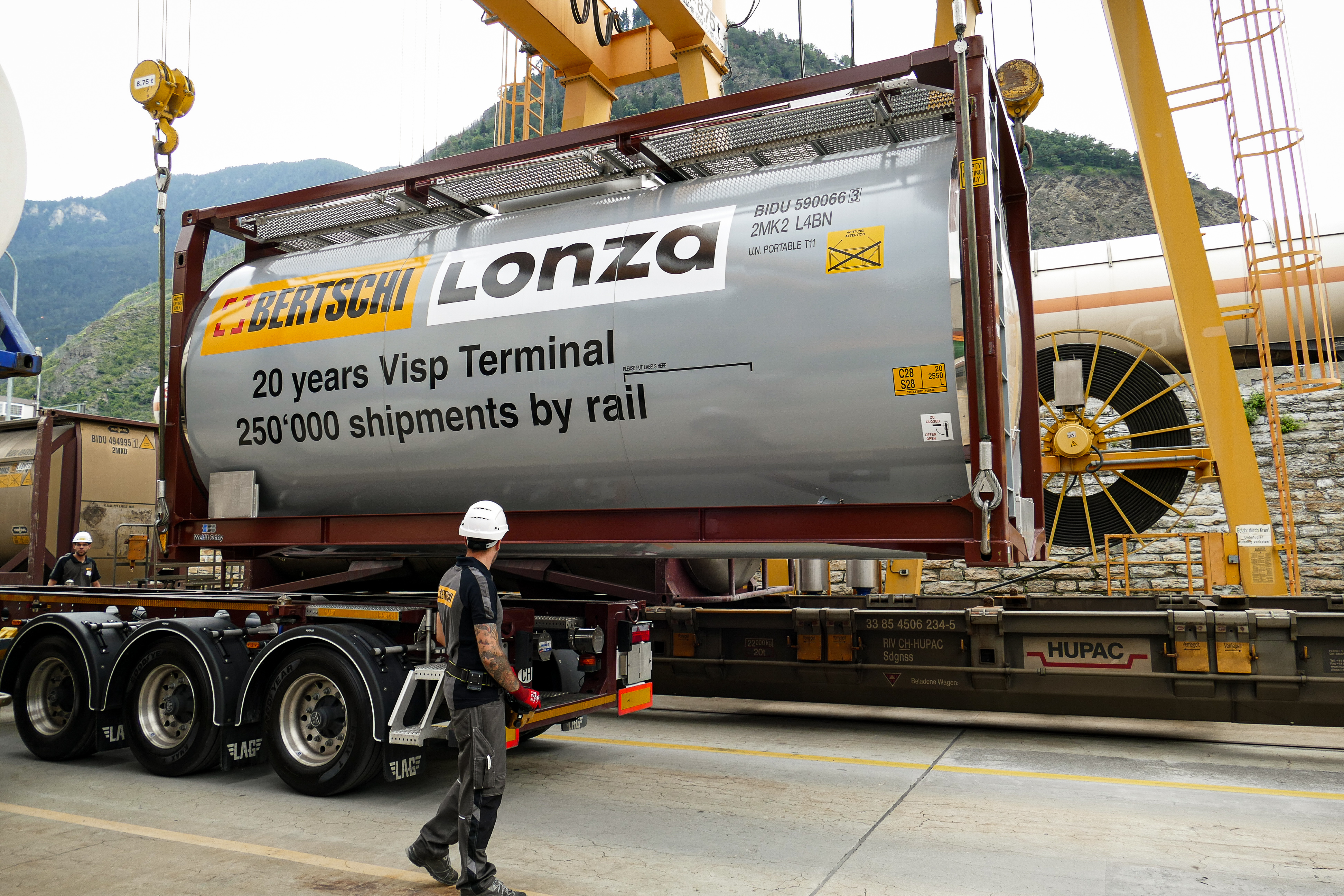 20 years BERTSCHI terminal Lonza Visp – 250,000 containers transported