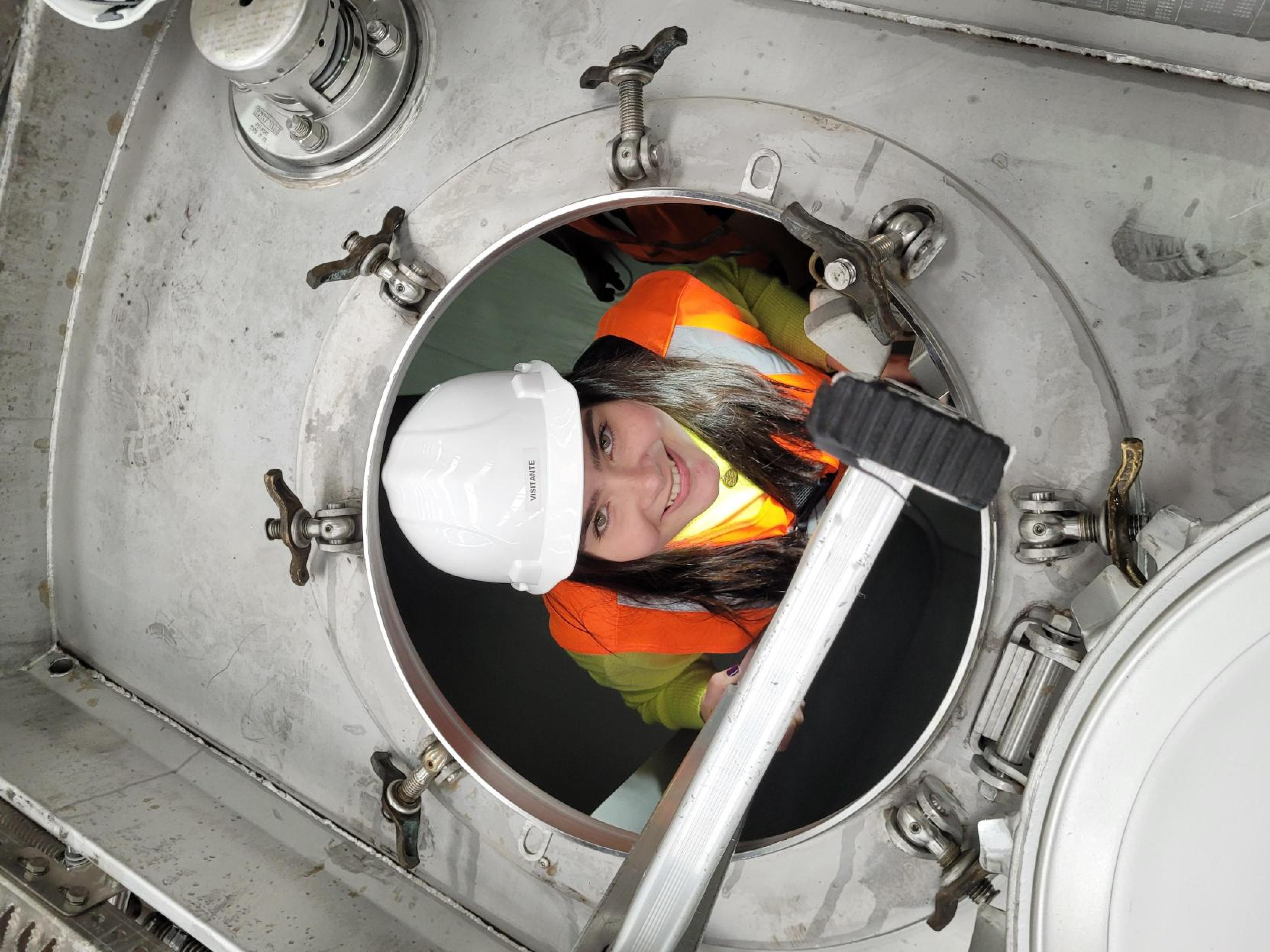 Woman in global Training Container 