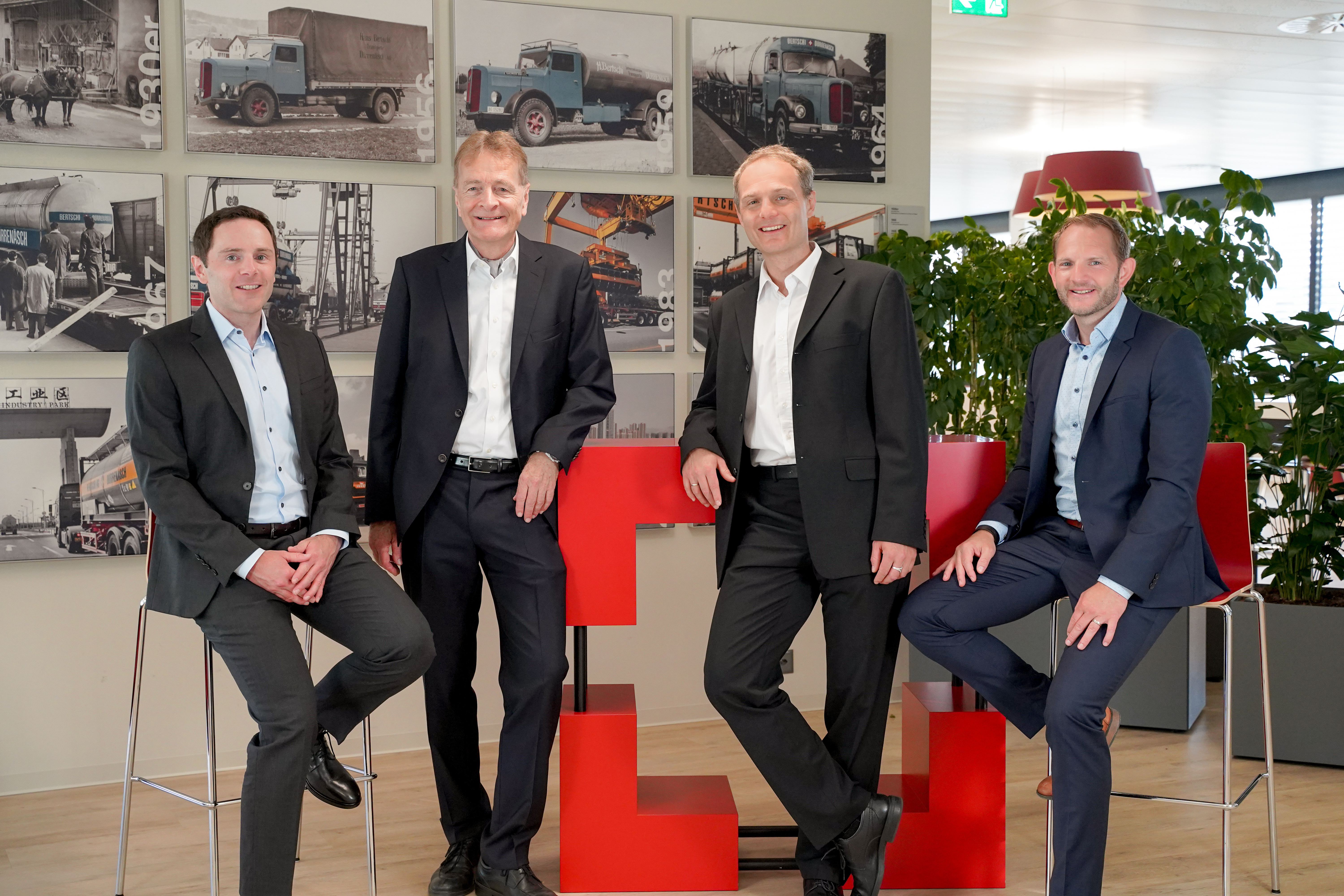 From left to right: Jörg Berner, Hans-Jörg Bertschi, Markus Berner, and Beat Berner