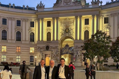 Historic Vienna venue lit up at night during the EPCA Annual Meeting.