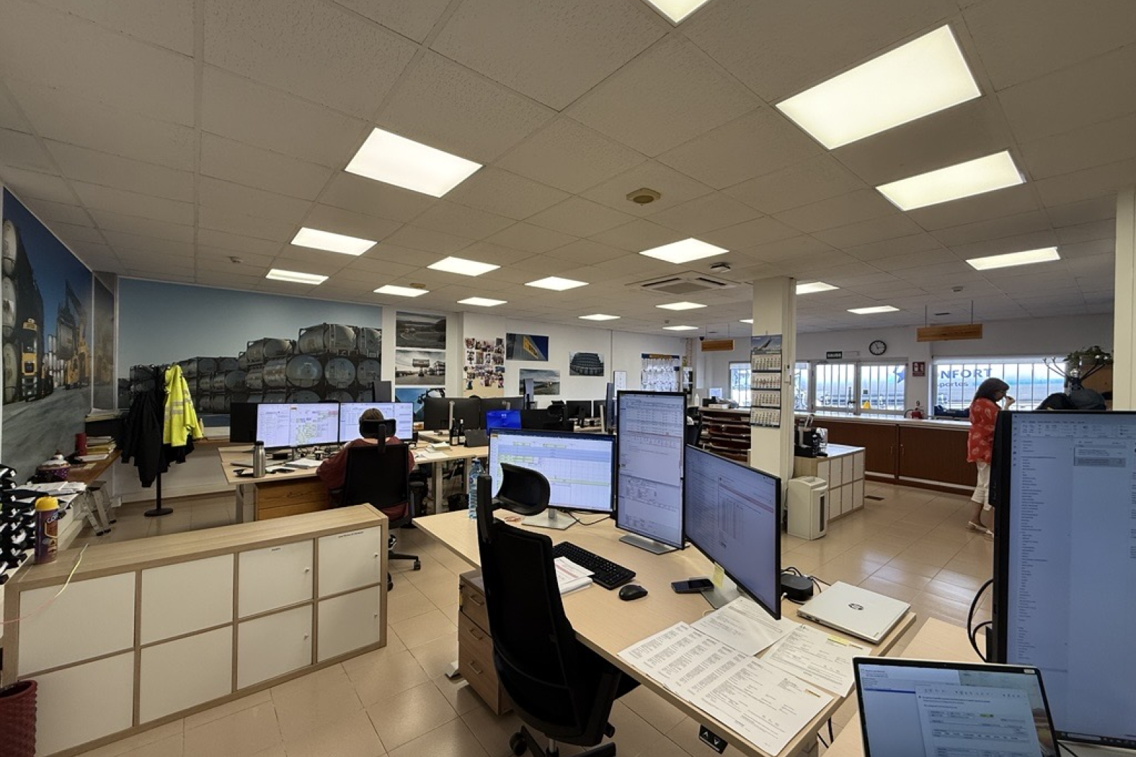 The Office from inside wtih the people working in it