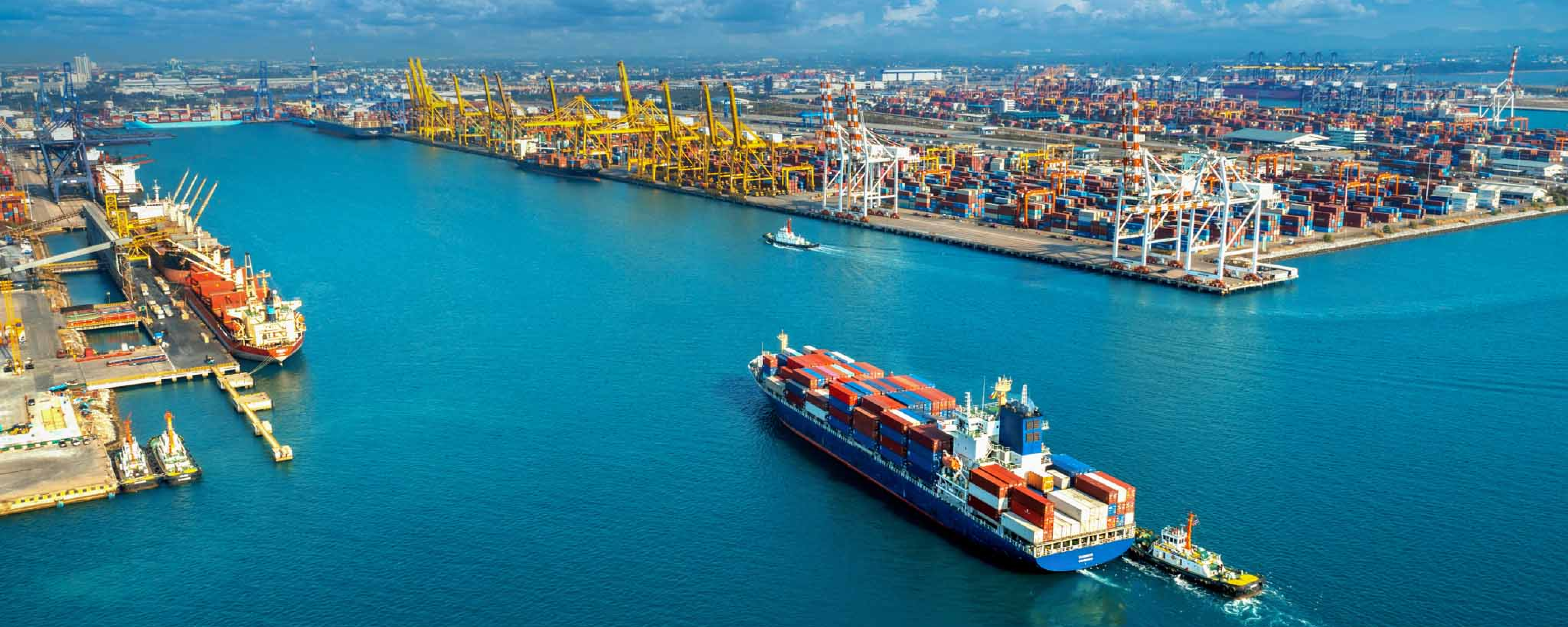 Ship into Europe Port